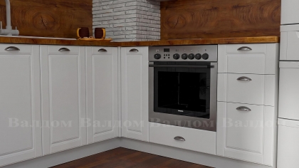 Кухня MDF бял мат 1