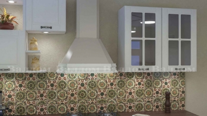 Кухня MDF бял мат 2